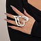 Alloy Adjustable Ring, Jewely for Women, Antique Silver, US Size 3/4(17.9mm)