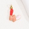 Alloy Enamel Pendants, Letter Charm, Golden, Letter W, 24.5x20x4mm, Hole: 3.5x2.5mm