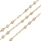 Handmade CCB Plastic Imitation Pearl Beaded Chains, with Brass and Spool, Soldered, Long-Lasting Plated, Oval & Round, Golden, 12x6x5mm and 9x3x0.5mm, 32.8 Feet(10m)/roll
