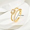 Elegant Copper Plated Gold Pearl Ladies Party Vacation Ring