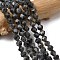 Natural Larvikite Beads Strands, Star Cut Round Beads, Faceted, 5~6x5~6x5~6mm, Hole: 1~1.2mm, about 64~68pcs/strand, 14.80''~15.04''(37.6~38.2cm)