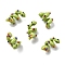 Handmade Lampwork Enamel Beads, Snake, Bumpy, Yellow Green, 27.5~31.5x15~20x14~16mm, Hole: 5~6mm