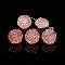Natural Strawberry Quartz Carved Beads, Flower, 13mm
