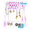 Transparent Acrylic Earring Display Stand, AB Color, Coat Hanger Shape, Clear, Finish Product: 15.2x8.2x15.5cm, Hole: 2mm, about 13pcs/set, 1 set/box