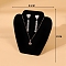 Wood Covered with Velvet Jewelry Bust Display Stands for Necklaces, Earrings, Black, 19x21cm