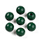 Painted Natural Wood Beads, Round, Dark Green, 16mm, Hole: 4mm