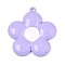 Spray Painted Alloy and Enamel Big Pendants, Flower, Cadmium Free & Nickel Free & Lead Free, Lilac, 58x54x6mm, Hole: 3mm