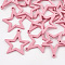 Pear Wood Pendants, Dyed, Star, Hot Pink, 31x29x3mm, Hole: 1.8mm
