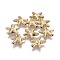 Tibetan Style Alloy Beads, Lead Free & Nickel Free & Cadmium Free, Starfish/Sea Stars, Real 14K Gold Plated, 14x14x3.5mm, Hole: 1.2mm