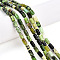 Natural Serpentine Beads Strands, Barrel, 7.5~8x4~5mm, Hole: 0.6mm, about 48pcs/strand, 15.16~15.35 inch(38.5~39cm)