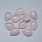 Natural Rose Quartz Cabochons, Teardrop, 17.5x12.5x5.5~6.5mm