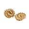 304 Stainless Steel Earrings, Flower, Golden, 31x23mm