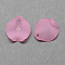Transparent Acrylic Pendants, Frosted Style, Petal, Pearl Pink, 15x15x4mm, Hole: 1.5mm, about 1985pcs/500g