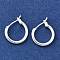 Brass Hoop Earrings, Nickel Free, Ring, 925 Sterling Silver Plated, 15x2mm, Pin: 0.7mm