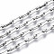 Tarnish Resistant 304 Stainless Steel Link Chains, with Spool, Unwelded, Nickel Free, Stainless Steel Color, 14x6x1.5mm, about 32.81 Feet(10m)/roll