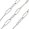 304 Stainless Steel Oval Link Chains, Soldered, with Spool, Stainless Steel Color, 10x3x0.5mm