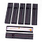 Cardboard Necklace Jewelry Boxes, with Bowknot Ribbon, Rectangle, Black, 20x4.1x2.2cm