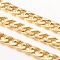Aluminum Twisted Chains Curb Chains, Unwelded, Lead Free and Nickel Free, Oxidated in Gold, Size: about Chain: 12mm long, 7mm wide, 2mm thick