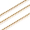 Handmade Ion Plating(IP) 304 Stainless Steel Ball Chains, with Spool, Golden, 1.5mm, about 10m/roll(10.936yards/roll)