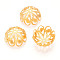 Iron Bead Caps, Hollow Flower, Golden, 20x10mm, Hole: 1.8mm