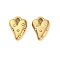304 Stainless Steel Rhinestone Pendant, Ion Plating(IP), Heart Charms, Real 18K Gold Plated, 14.5x10.5x3.5mm, Hole: 1mm