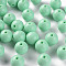Opaque Acrylic Beads, Round, Aquamarine, 16x15mm, Hole: 2.8mm, about 220pcs/500g