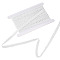 10 Yards Polyester Ribbons, for Garment Accessories, White, 5/8 inch(15mm)