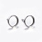 Tarnish Resistant 304 Stainless Steel Stud Earring Settings, Flat Round, Stainless Steel Color, Tray: 6mm, 8mm, Pin: 0.8mm