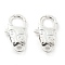 Brass Lobster Claw Clasps, Silver, 24.5x13.5x5mm, Hole: 2.4mm