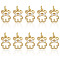 10Pcs Brass with Cubic Zirconia Pendants, Bear Charms, Long-Lasting Plated, Lead Free & Cadmium Free, with Jump Ring, Real 18K Gold Plated, 19.5x13x3mm, Hole: 4mm