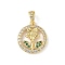 Brass Micro Pave Cubic Zirconia Pendants, Cadmium Free & Lead Free, Flower, Real 16K Gold Plated, 18x16x3.5mm, Hole: 5.5x3mm