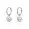 Non-Tarnish Heart 304 Stainless Steel Hoop Earrings for Women, Stainless Steel Color