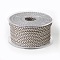 Braided Cowhide Cord, Leather Jewelry Cord, Jewelry DIY Making Material, Silver, 3mm, about 5.46 yards(5m)/roll