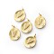 Brass Pendants, with Acrylic Pearl Beads, Long-Lasting Plated, Oval with Heart, Real 18K Gold Plated, 27~29x20~23x4~6mm, Hole: 5mm