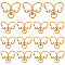 20Pcs Alloy Swivel Clasps, Butterfly, Golden, 33x40x6.5mm, Hole: 9x5mm