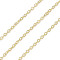 Rack Plating Brass Cable Chains, Unwelded, with Spool, Long-Lasting Plated, Cadmium Free & Lead Free, Real 18K Gold Plated, 2.5x2x0.3mm