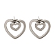 Серьги-гвоздики в форме сердца из нержавеющей стали 304 EJEW-C118-03C-1