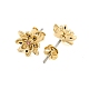 Латунные микро проложить кубического циркония уха шпильки EJEW-P283-01G-07-2