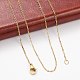 Ожерелья из нержавеющей стали 304 с цепочкой из троса NJEW-M151-24G-3