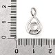 925 подвеска из стерлингового серебра с паве из кубических цирконий STER-V001-03P-04-3