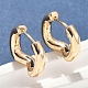 Латунные серьги обруча EJEW-D320-12G-1