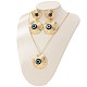 Комплекты серег и ожерелий из эмалевого сплава для женщин FS-WG4BD64-01-4