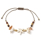 Регулируемые плетеные браслеты из бусин для женщин BJEW-JB11164-03-1