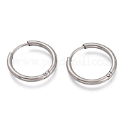Серьги-кольца huggie hoop из нержавеющей стали 304 EJEW-L256-02A-P