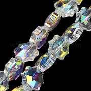 Гальванизируйте прозрачные стеклянные бусины EGLA-H112-04AB-01