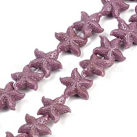 Нити резных бусин синтетического коралла&nbsp;CORA-K009-06B-06