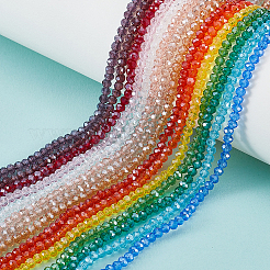 15 нить 15 цвета гальванические стеклянные бусины нити EGLA-PH0001-77A