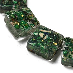 Окрашенная натуральная императорская яшма с нитями смоляных бусин G-G083-C06-01