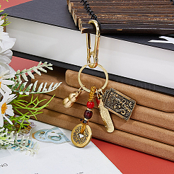 Брелки из смолы и латуни AJEW-WH0455-96