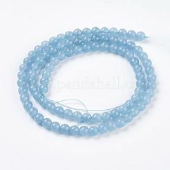 Бусины из натурального белого нефрита G-G051-R1-4mm